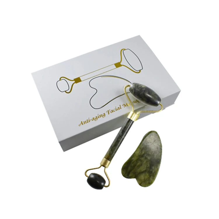 High quality Relax facial xiuyan jade Gua Sha natural jade facial roller