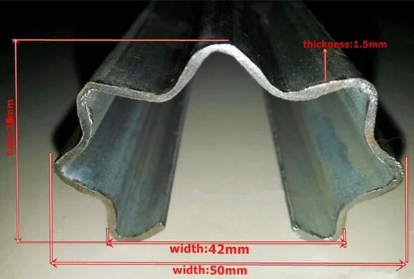 Italian type steel vineyard pole