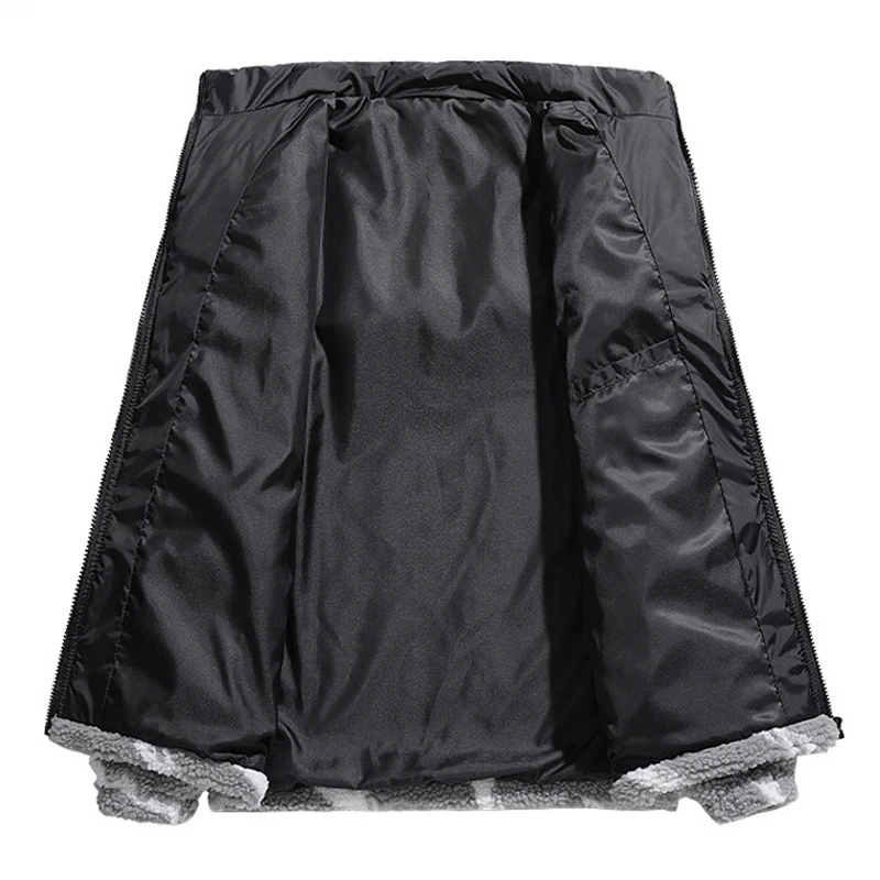 Custom Logo Winter Warm Zebra Pattern Poly Fleece Coat Sporty and Casual Coat for Men New Models