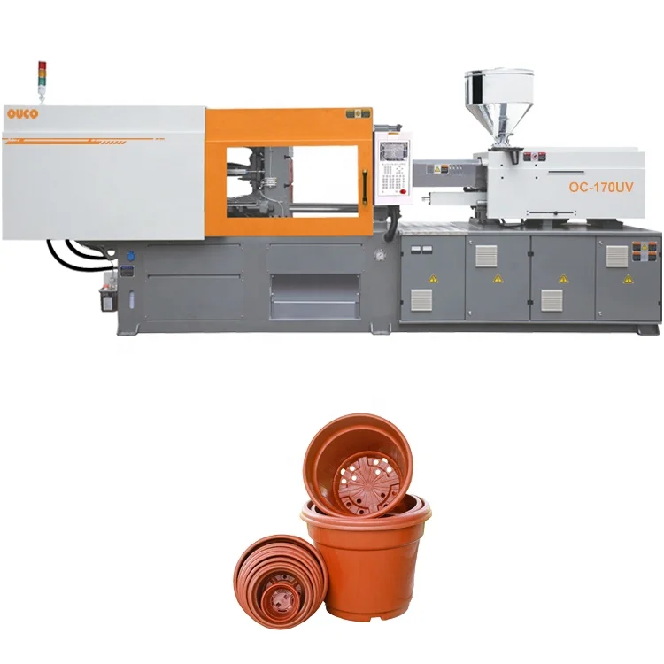 OUCO 170T High Quality Hydraulic Servo Wear Resistant Balcony Plastic Flower Pot Plastic Injection Moulding Machine