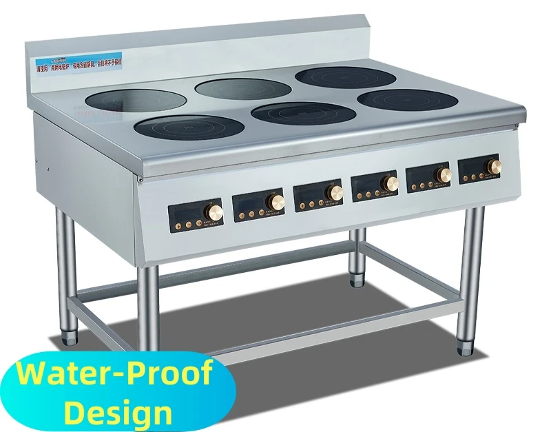 High efficiency multi-head pot stove commercial cooking robot Restaurant cooking pot electromagnetic cooking machine