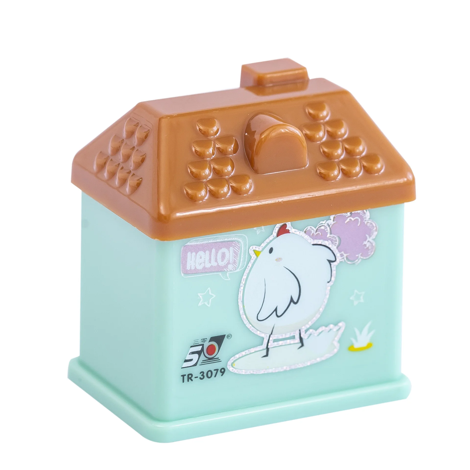 Cute cartoon house double hole student pencil sharpener