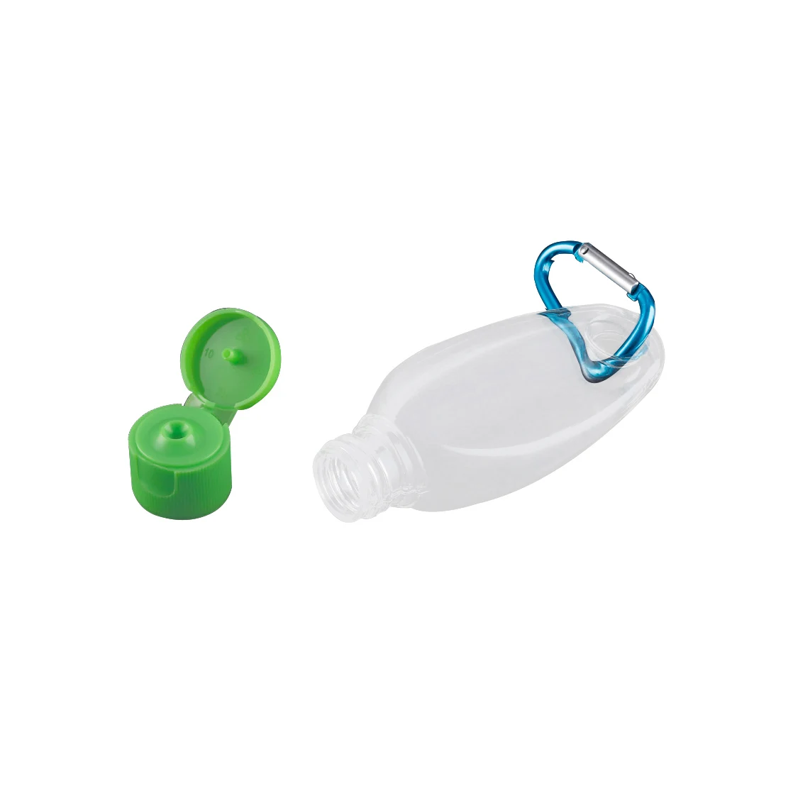 40ml circular hole hook bottle PETG  outdoor carrying hand lotion bottles with Flip cap 20 caliber plastic squeeze hook bottles