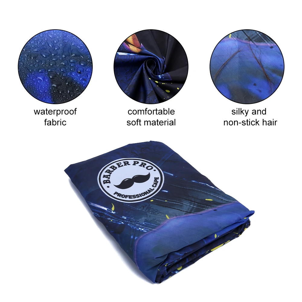 Wolesale Custom Logo Black Hair Salon Shawl Waterproof Barber Capes High Quality Hair Cutting Cape for Adults