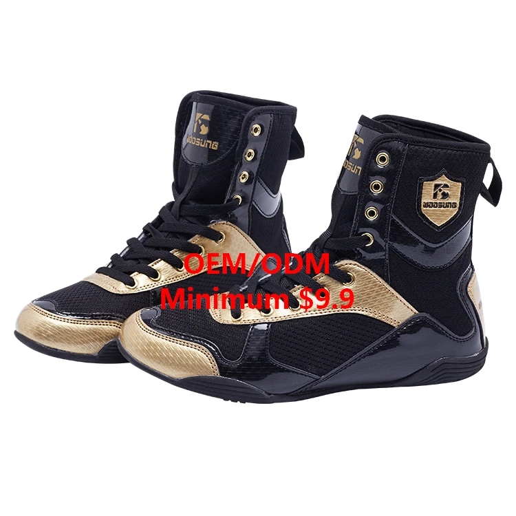 Wholesale high quality leather  animal print custom women high top custom logo men  professional boxing shoes for men