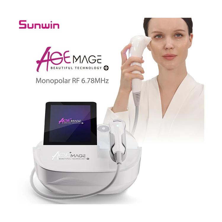 Second generation ice rf agemage skin tightening eye neck forehead wrinkle fine lines remover 6.78mhz monopolar rf beauty device