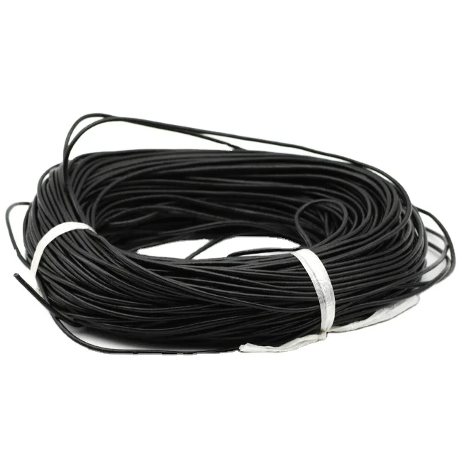 wholesale 100 yards/spool cheap black brown 1mm 1.5mm 2mm 3mm solid real leather cord lace for jewelry making
