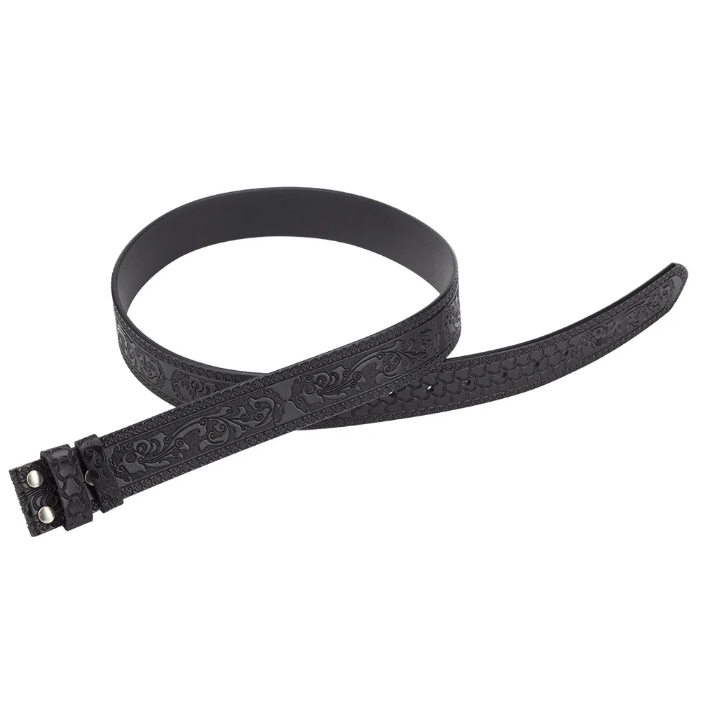 Wholesale Split Leather Belt Strap Personalize Embossed Pattern Western Vintage Belt