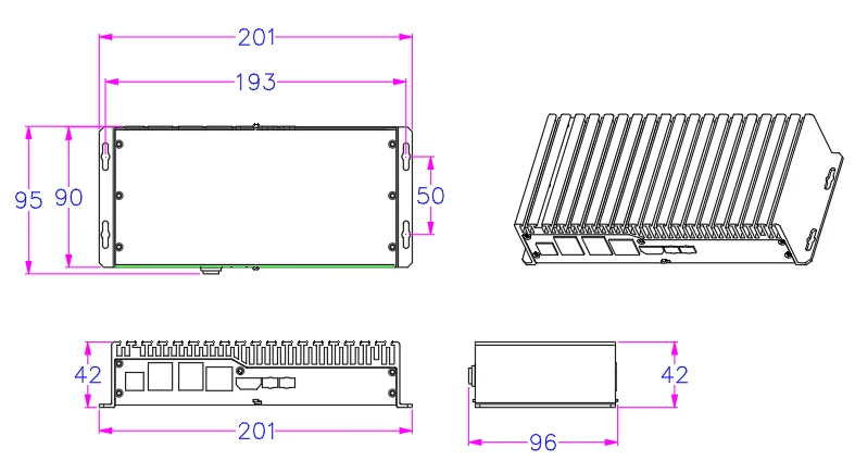 2.24GHz J3160 CPU embedded  mini fanless industrial computer with 4G RAM/128G SSD/WIFI/Amplified speaker/MIC/AUDIO/GbE/USB3.0