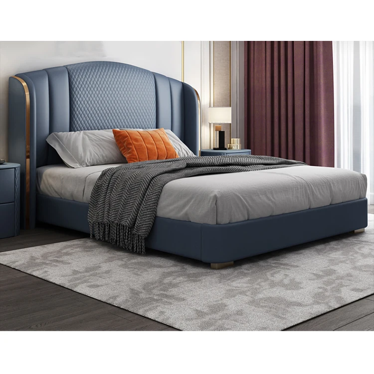 factory offer hotel bedroom sets furniture storage wooden bed modern luxurious bed frame king size design