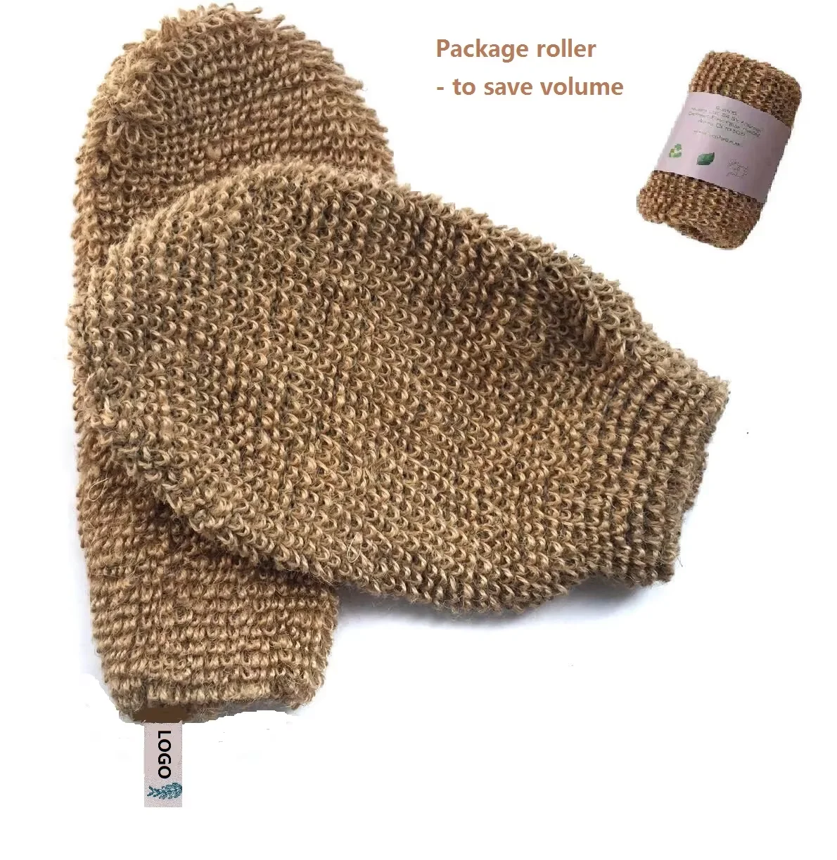 Eco-Friendly Bamboo Fiber Natural Hemp Face Towel Gloves Blistering Soap Bag Body Scrub Shower Exfoliator Bathing Gloves Mitt