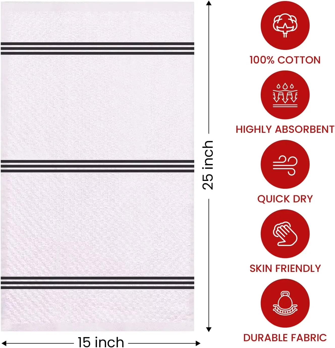 Cotton quick drying soft comfortable wipe easy to clean colorful printed kitchen towel
