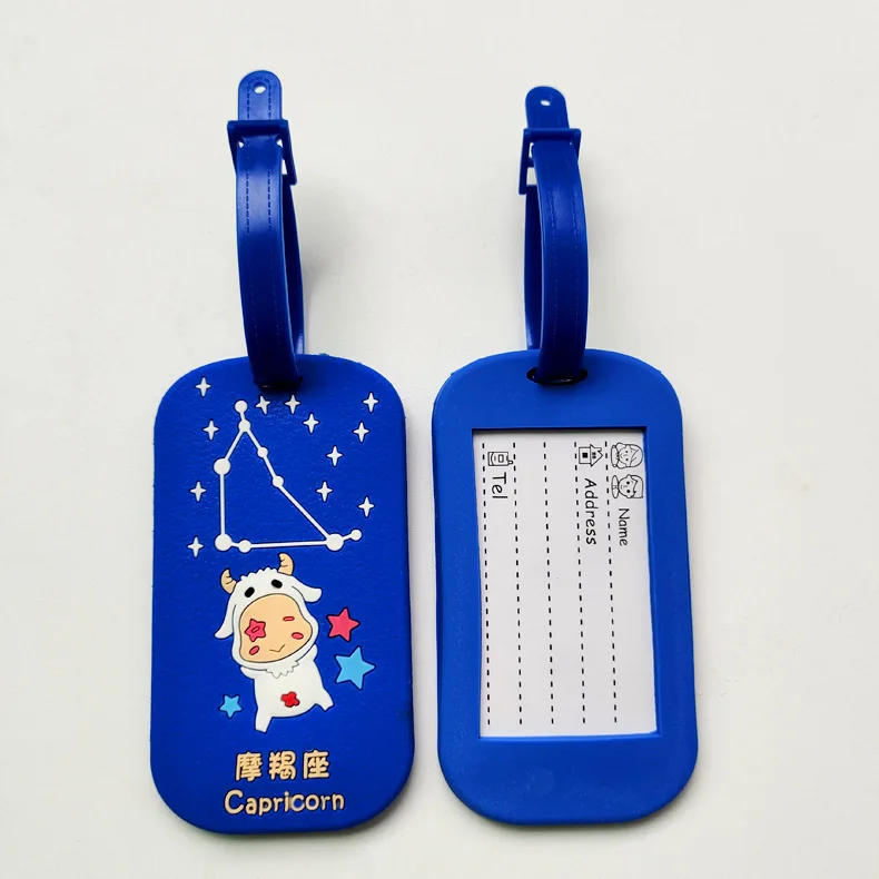 Personalized Custom 3D Logo Soft PVC Silicone Travel Rubber Luggage Tag