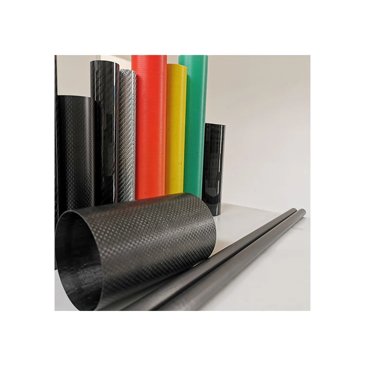 Hot Sale 3K Woven Tube Customize Size 10mm 20mm 30mm 40mm 50mm Carbon Fiber Pole