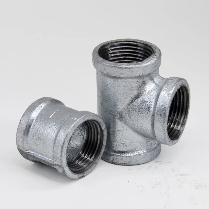 Hot dip galvanized pipe fitting malleable casting iron GI pipe plumbing materials elbow tee socket coupling fittings