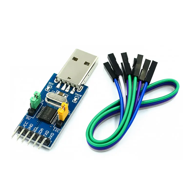 CH341T 2 in 1 module 3.3V 5V USB to I2C IIC UART USB to TTL single-chip serial port downloader