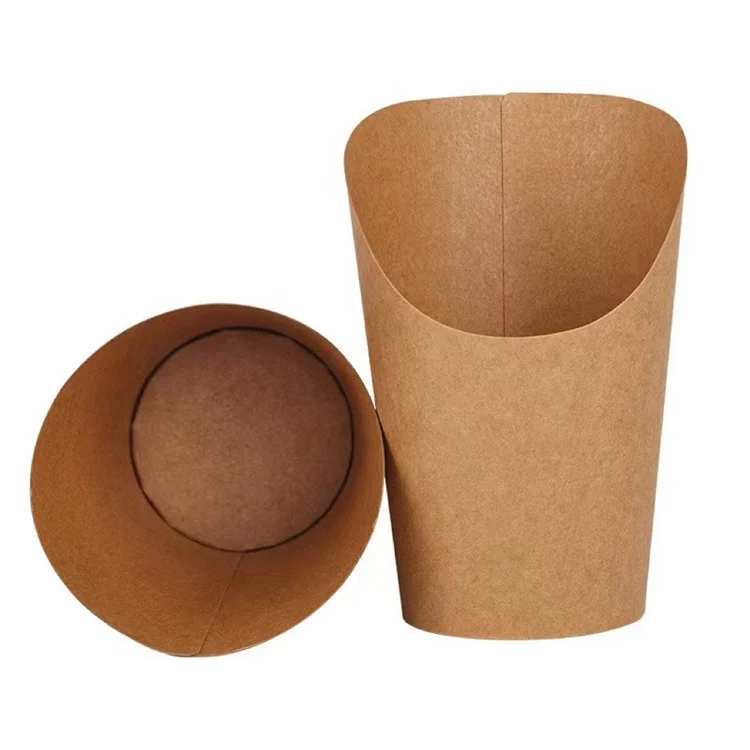 Biodegradable 12oz 16oz 32oz Eco-Friendly French Fries Paper Cup Fast Food Restaurant Chip Scoop Cup