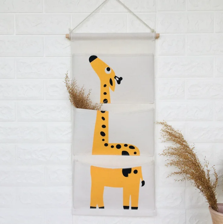 Cartoon Cute Animal Hanging Organizer Bag Wall Pocket