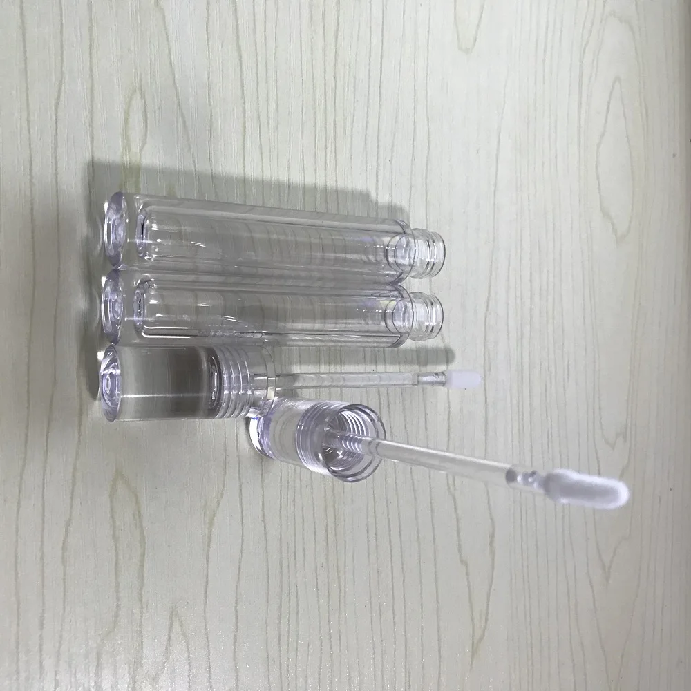 
wholesale high quality lip stick bottles clear lip gloss containers tube with brush 