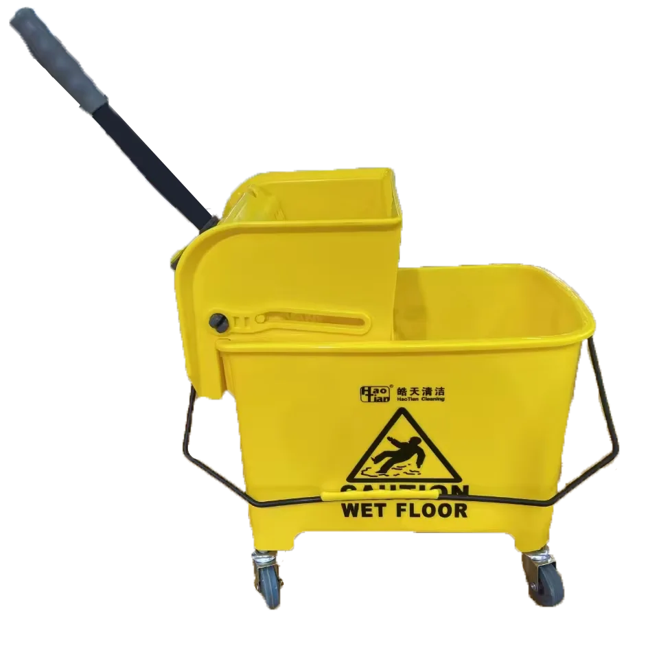 Заводская оптовая продажа гостиничных больничных принадлежностей промышленное ведро для швабры с боковым отжим и колесами мытья