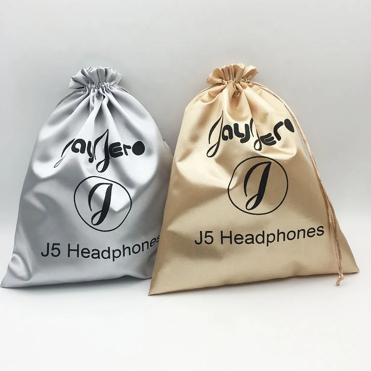 Customized Printed Silk Satin Gift Wig Bag