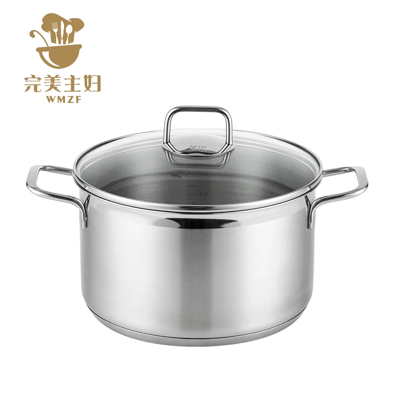 Hot sale stainless steel soup coying pot thickened double-bottom pot induction cooker couscous pot multi-functional