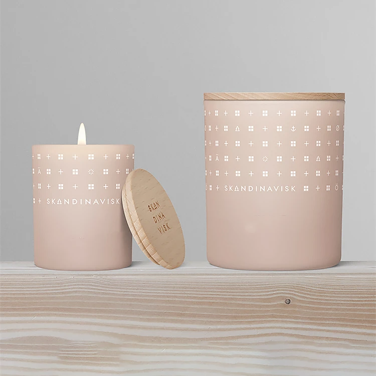 Bo Rui Heng  Luxury Frosted texture Scented Soy CandleDecoration  Aromatherapy Massage Candle Travel Glass candle