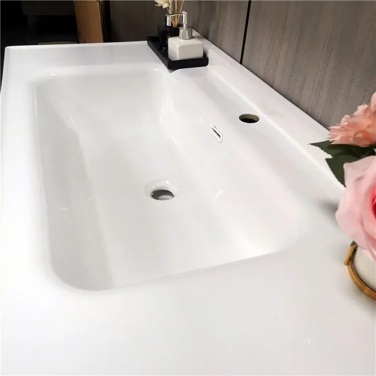 PVC Light Pink Modern Plywood Bathroom Vanities with Led Mirror Cabinet Vanity Plywood Bathroom Cabinet PVC Membrane,solid Wood