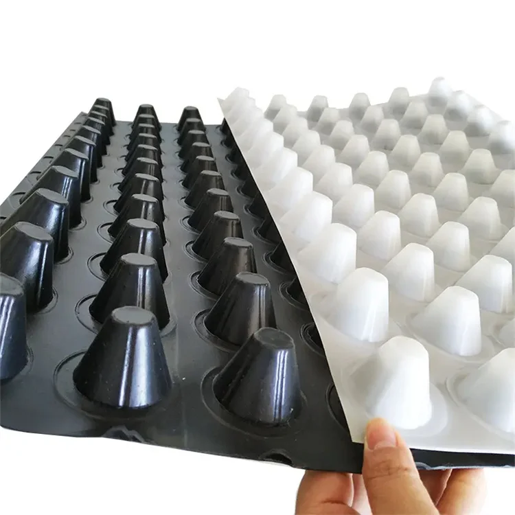 Plastic Sheet HDPE Drainage Board Dimple Membrane Eco-friendly Material Waterproof