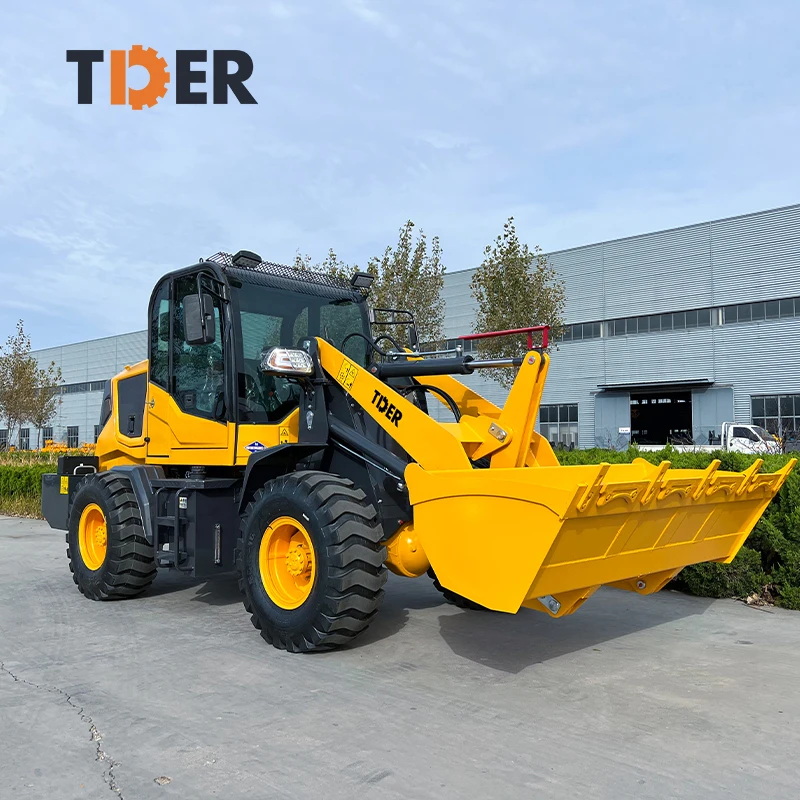 TDER Mini 1000 kg 1 ton wheel loader small compact cab wheeled loader