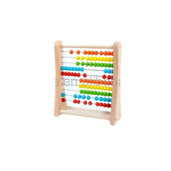  Большие цветные деревянные бусины Abacus обучающие игрушки для детей математическая