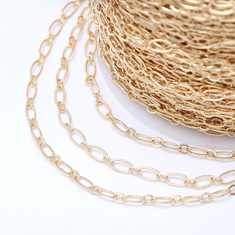 
Factory Wholesale 14K Gold Plated Thick Chain for Jewelry Necklace Bracelet Making 