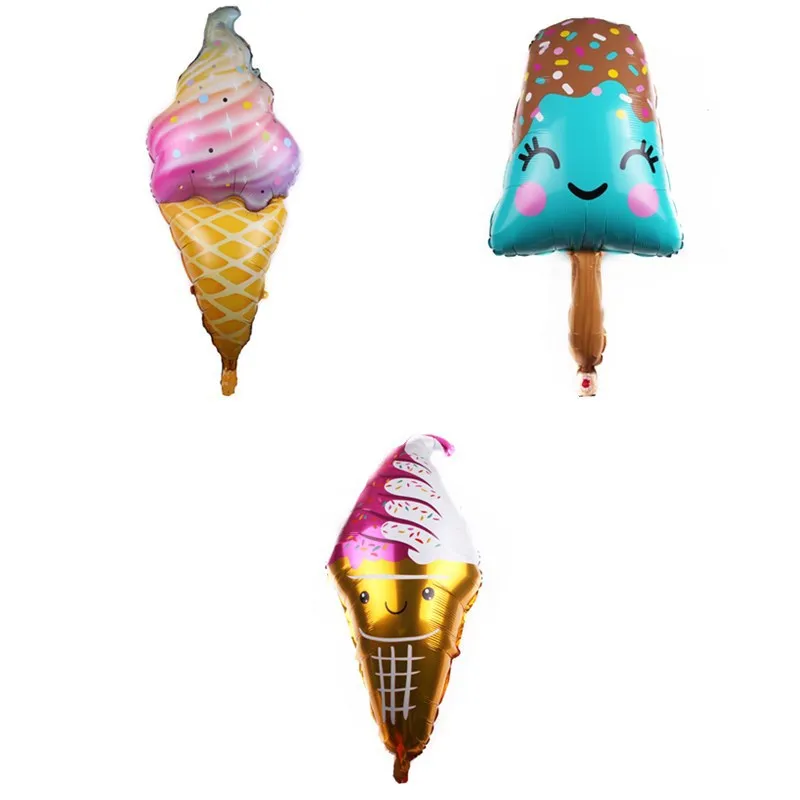 Large ice cream cone mylar  balloon birthday party summer decoration popsicle