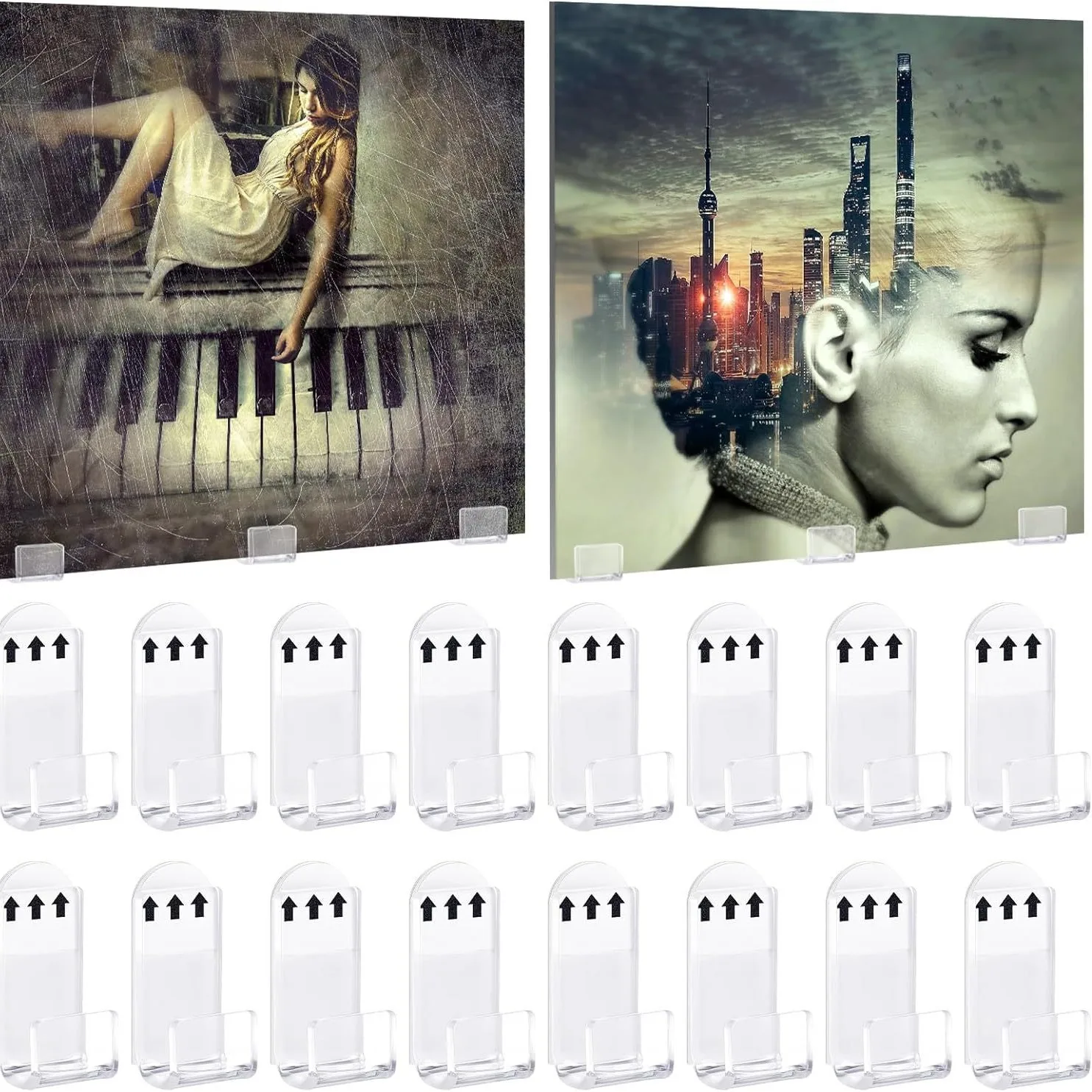 Wholesale New Design Countertop Clear Acrylic Vinyl Record Storage Holder Display CD Rack