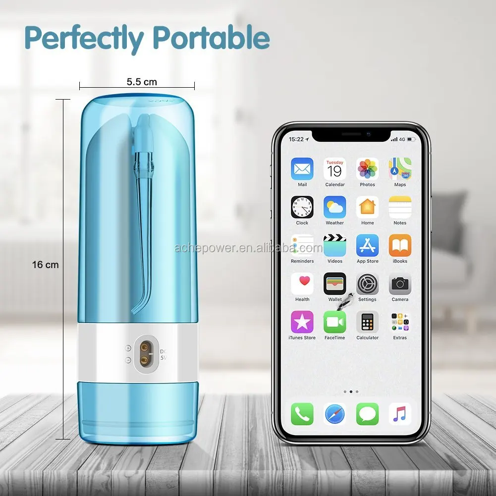 Mini Unique Folding Oral Irrigator Water Flosser Pik with Nasal Wash Function