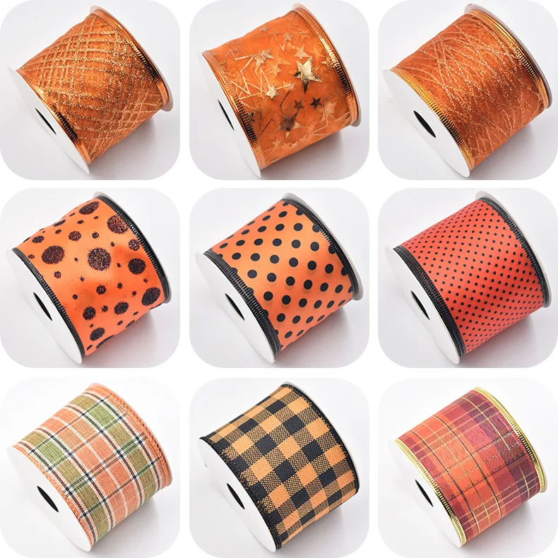 Halloween decorative prop scene decoration ghost day gift wrapping webbing Halloween ribbon