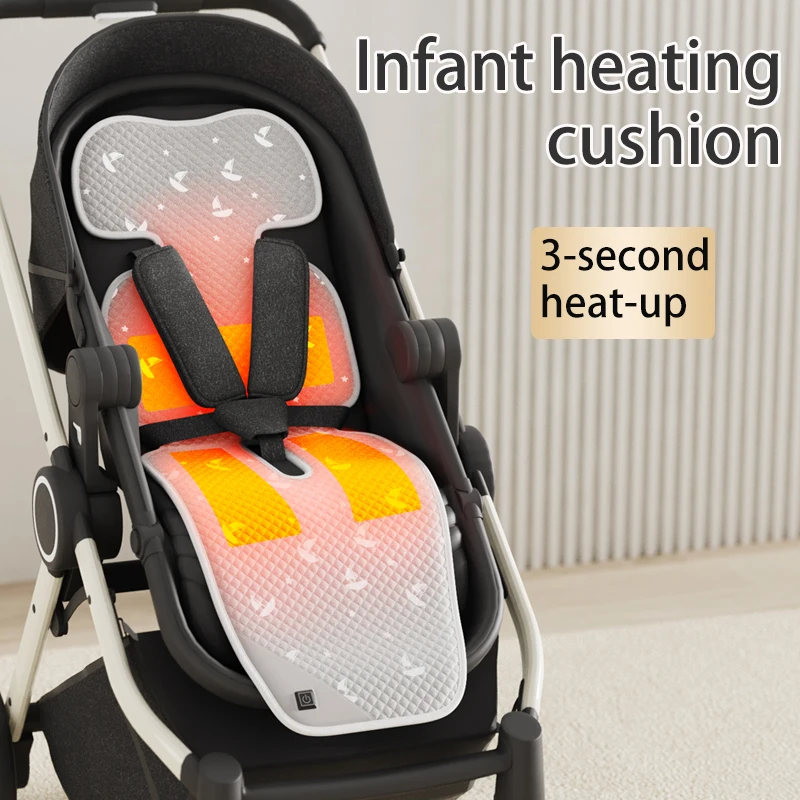 Anjuny OEM Wholesale USB baby stroller Heating Seat Cover For seat cushion dining rocking chair for Cold Winter baby products