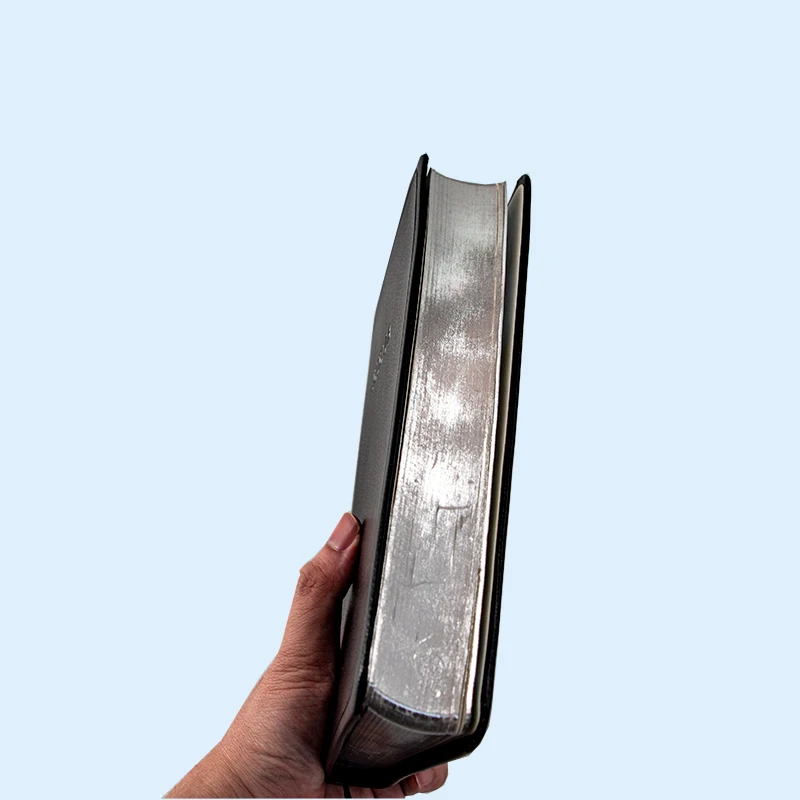 customized hardcover English Spanish catholic kjv nlt version holy bible book printing factory service gold silver gilding