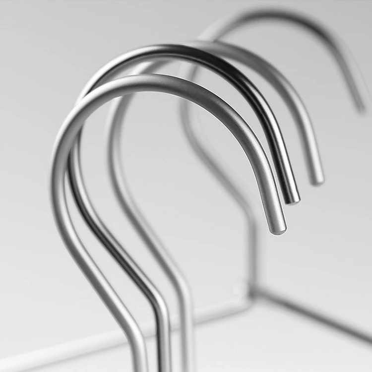 Home Heavy Duty Metal Shirt Coat Hangers 30 Pack, Aluminum Clothes Hanger with Matte finish, 43cm Silver Metal Wire Hanger