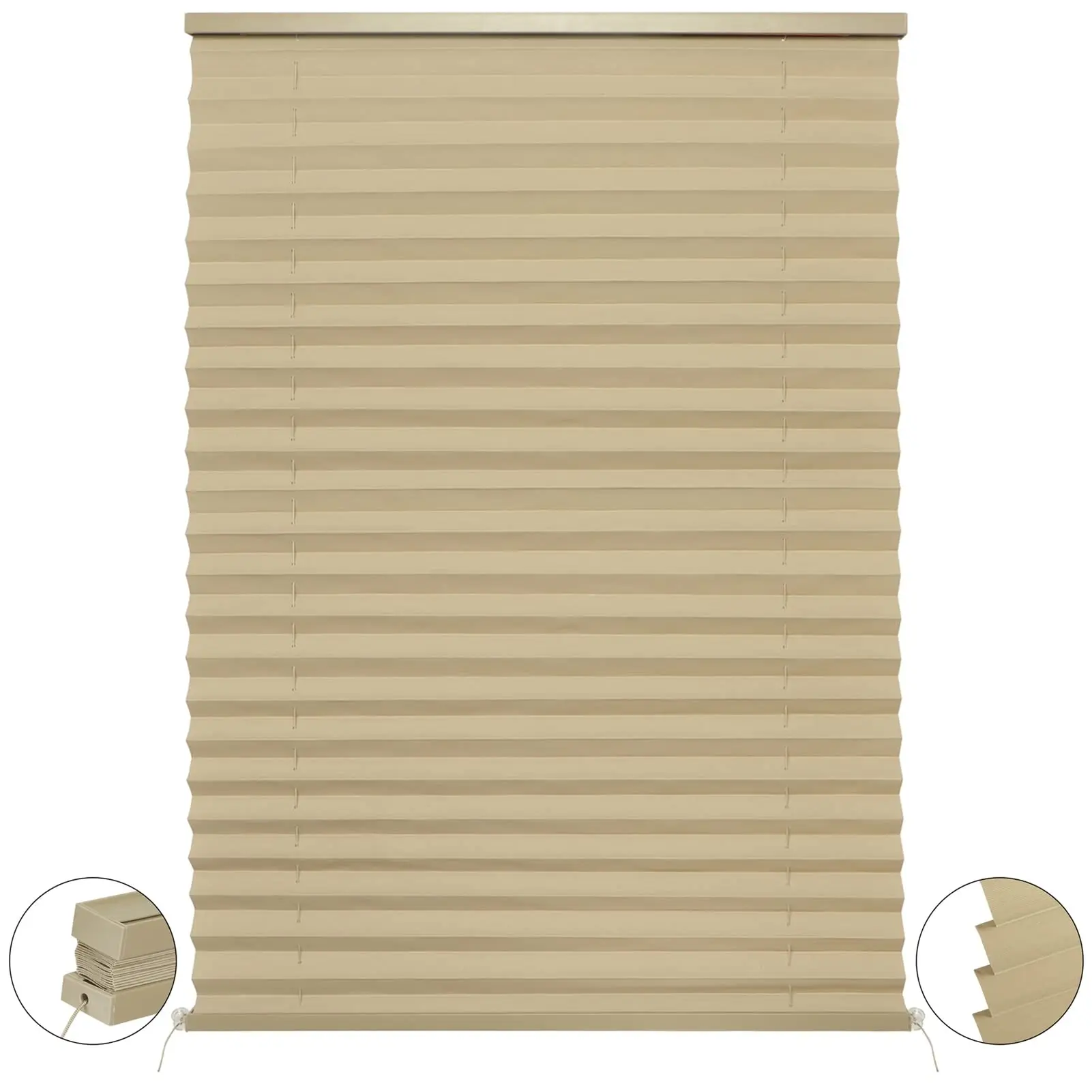 25MM RV Window Fabric Pleated Shade Shutters for RV Camper Travel Trailers US Amazon Hot Sale