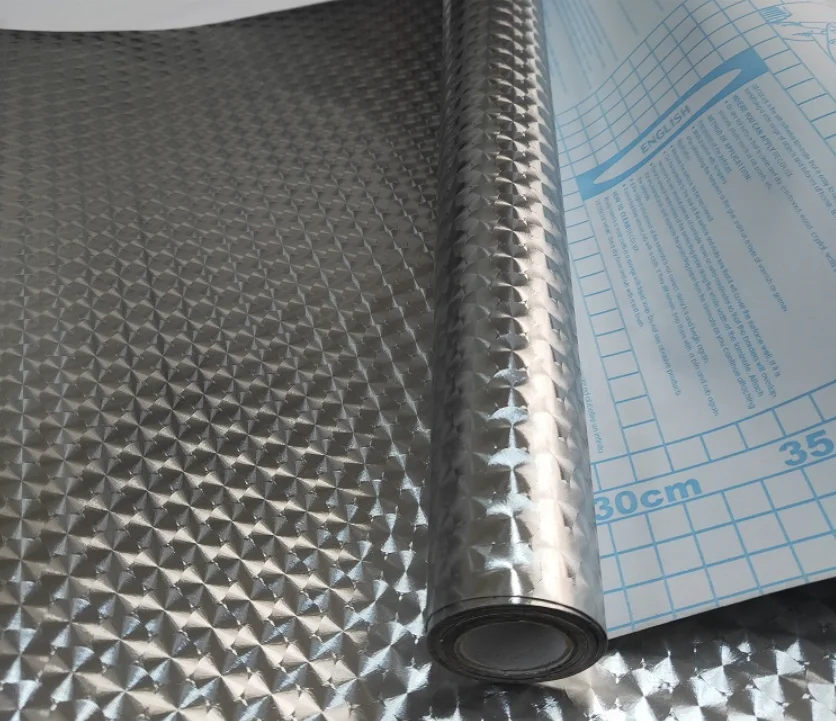 Best Price Silver Gold Aluminum Foil Adhesive Wallpaper Oil Proof