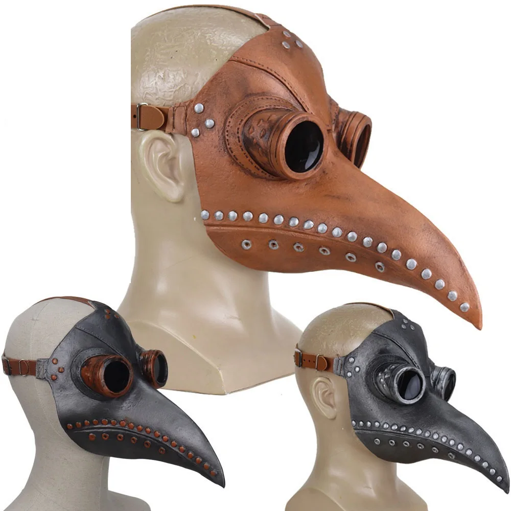 Black And Brown Halloween Bird Beak mask hot sale steampunk plague beak doctor mask