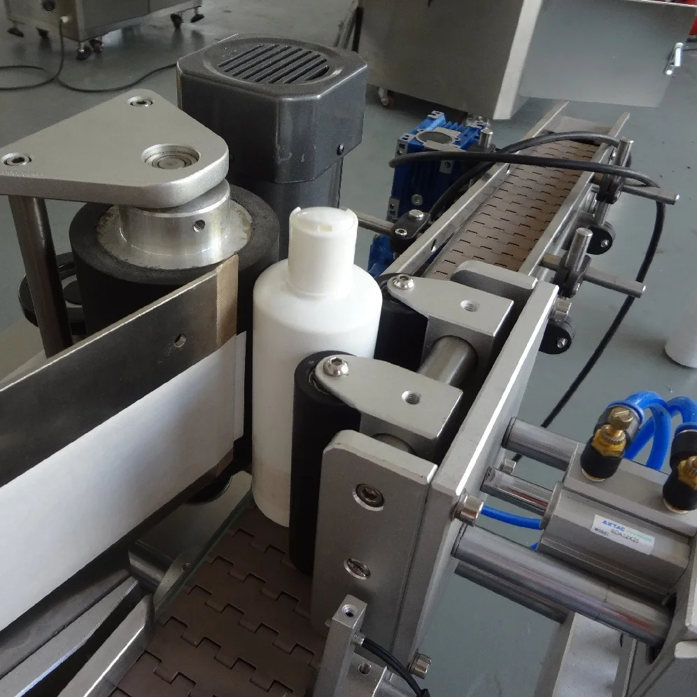 YM515 Full Automatic wrap around labeler cosmetic bottle jar sticker labeling machine with date code printer