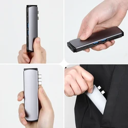 custom smart 4k port designs universal dock station 3 monitor usb-c type-c hub typc c usb 3.1 to 7 port 7 in 1 usb hub type c