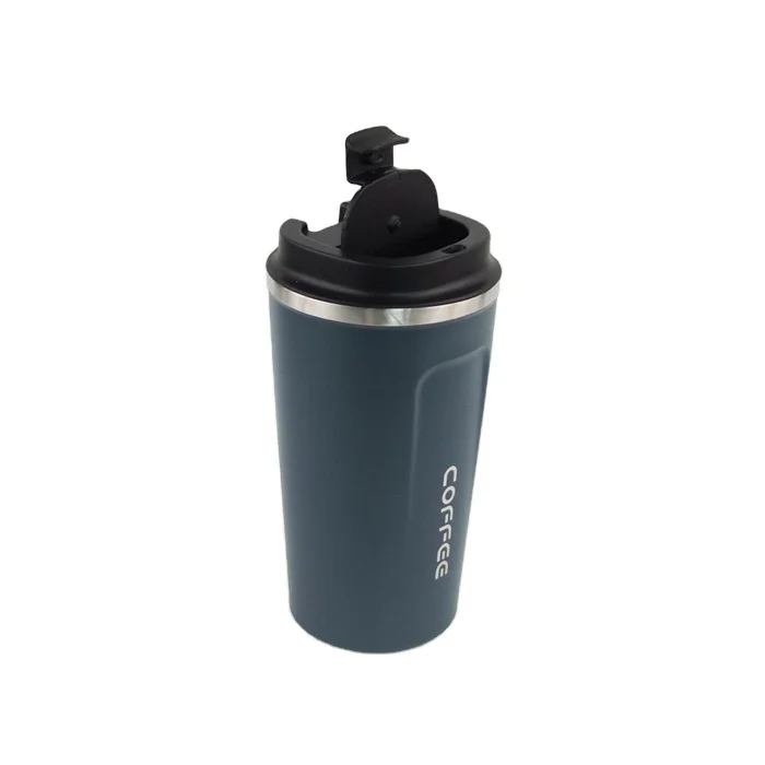 
350ml 500ml Double insulated wholesale custom reusable stainless steel travel coffee mugs cups with plastic flip lid 