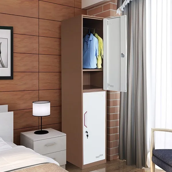 Vertical steel 3 door clothing steel locker