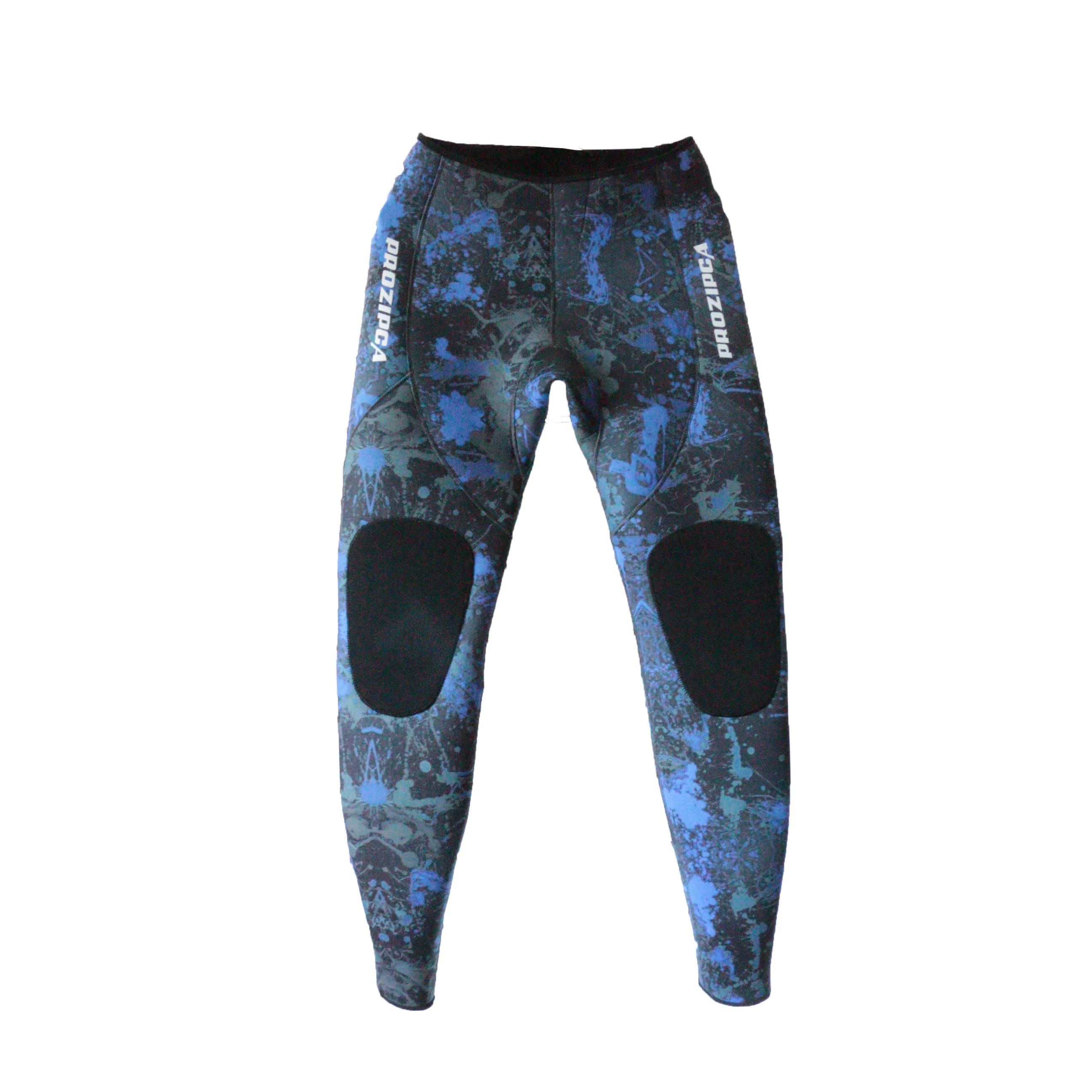 Customized Two Piece Camouflage Freediving Smooth Skin 3Mm 5Mm 7Mm Triathlon Men Hooded Spearfishing Neoprene Wetsuit