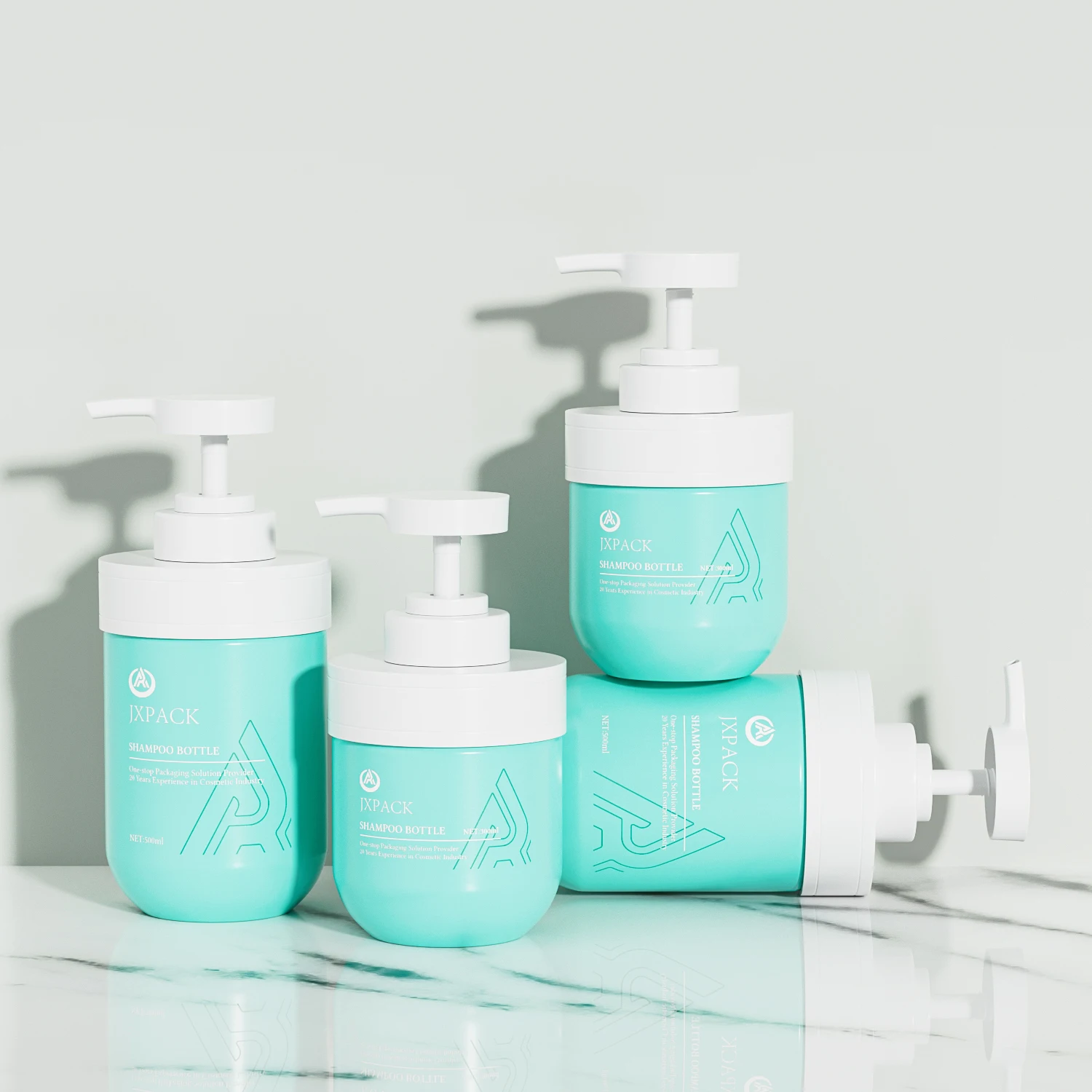 Wholesale 300ml 500ml 10oz 16oz custom unique frosted shampoo  and conditioner bottle luxury shower gel body wash bottle with pu