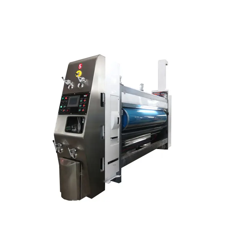 ZH-SYKM Lead Edge Feeding Printing Slotting Die Cutting Corrugated Carton Making Machine For Sale