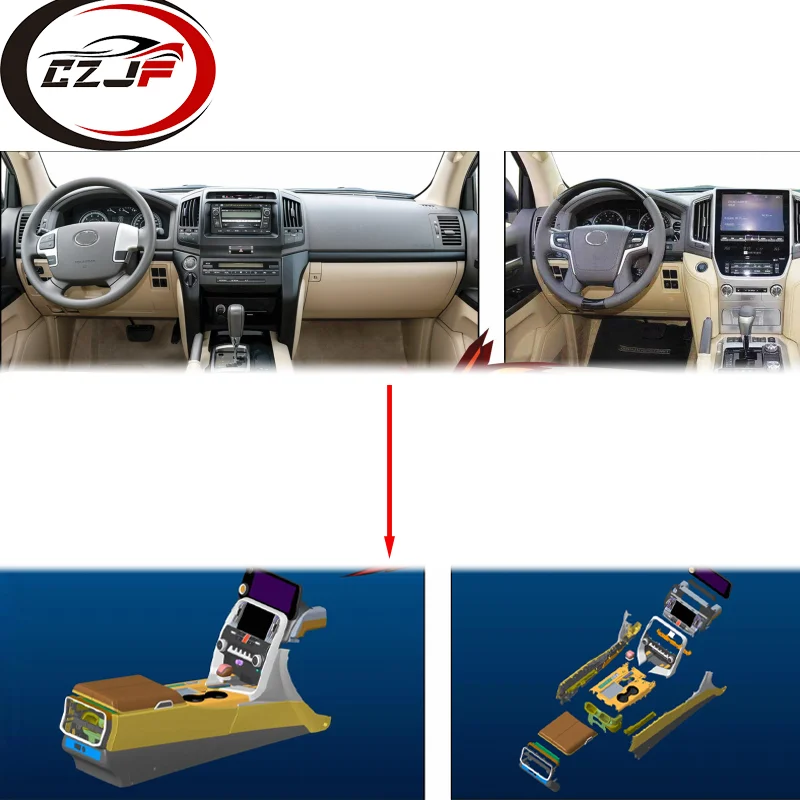 CZJF Manufacturers Wholesale Auto Parts Interior Kit For LC200 Upgrades LX 570 2008-2021